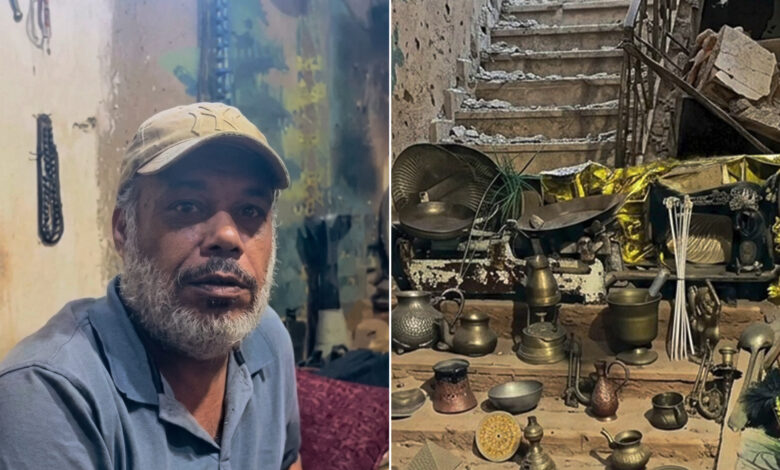 فلسطيني في غزة يحول جزءاً من منزله المقصوف إلى متحف تراثي — الجزيرة نت