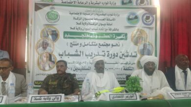 وزير الموارد البشرية يعلن من كسلا تبني مشروعات لتشغيل الشباب — صورة وكالة السودان للأنباء