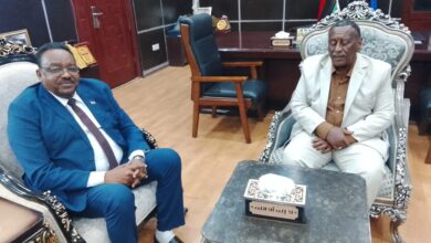 والي الجزيرة يبحث مع محافظ مشروع الجزيرة ترتيبات الموسم الزراعي والتمويل — صورة وكالة السودان للأنباء