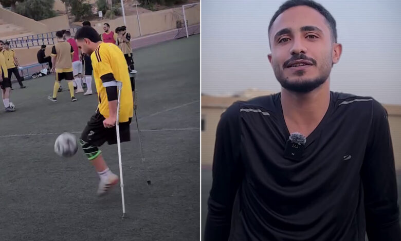 مهند صندوقة يسعى لتأسيس أول فريق كرة قدم للمبتورين في الأردن — الجزيرة نت