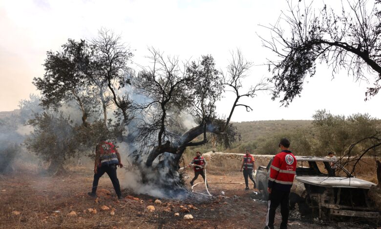 إصابات وهجمات على مزارعين فلسطينيين خلال موسم الزيتون في الضفة الغربية — الجزيرة نت / AFP