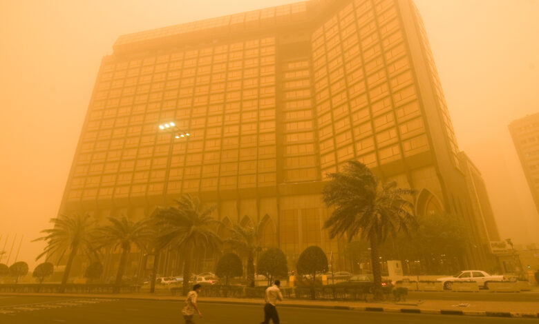 الصورة المرافقة لتقرير علمي عن تأثير رياح الشمال على مياه الخليج العربي